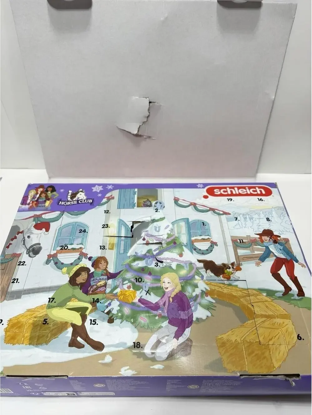 Schleich Horse Advent Calendar 2024 Damaged Box Missing Carrots and Brush